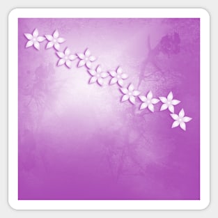 Abstract flowers and texture in pink Sticker